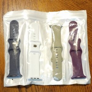 Smartwatch Band Set - Black, White, Tan, Purple